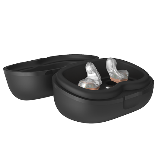 custom hearing aids in premium charger